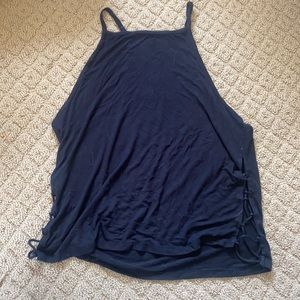 Black halter with ties on the side